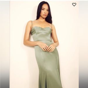 NWT REFORMATION HENSLEY SATIN DRESS